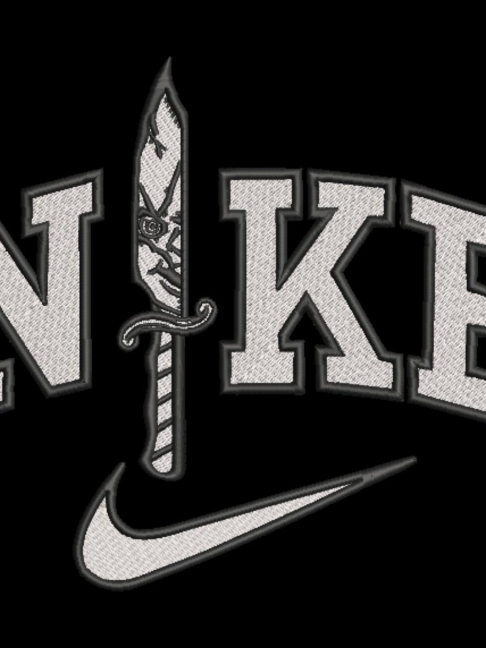 Nike Halloween HOODIE Chucky Knife Embroidered Unisex Childs Play Horror Gift